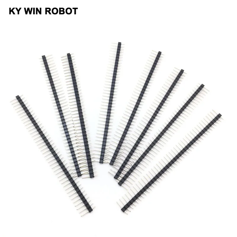 10pcs 40 Pin 1x40 Single Row Male 2.54 Breakable Pin Header Connector Strip for arduino Diy Kit