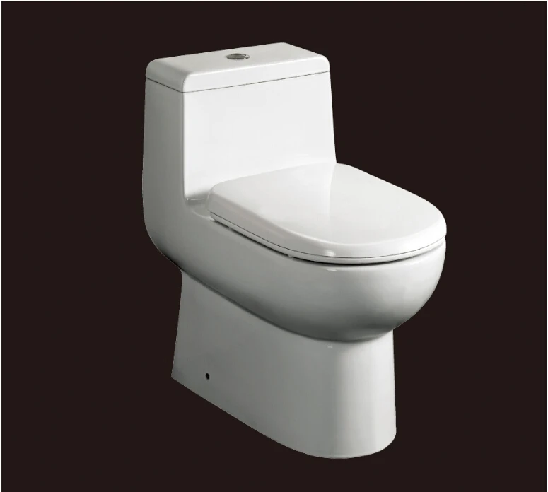 2017 hot sales water closet one-piece S-trap  ceramic toilets with PVC adaptor PP soft close seat AST351 UPC certificate