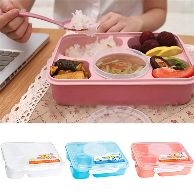 Nieuwe Hot Verkoop Draagbare Magnetron Lunchbox Fruit Voedsel Container Opbergdoos Outdoor Picknick Lunchbox Bento Box