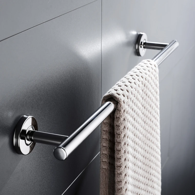 

SUS 304 Stainless Steel Bathroom Single Towel Bar Wall Mount Polished Towel Rack Shelf Bathroom Hardware