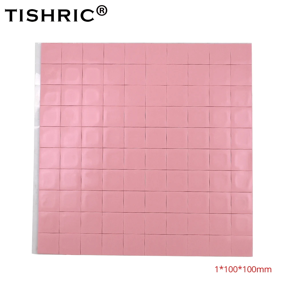 TISHRIC 2022 Red For Fan PC computer heat sink Cooling Cooler Heatsink Conductive Silicone Pad CPU GPU Thermal Pads 1mm