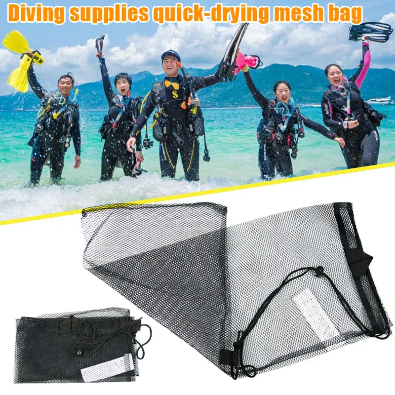 Quick Dry Swim Dive Drawstring Bag for Water Sports Snorkelling Mask Flippers Packing Net Bags  Pool Swimming Accessories Bags