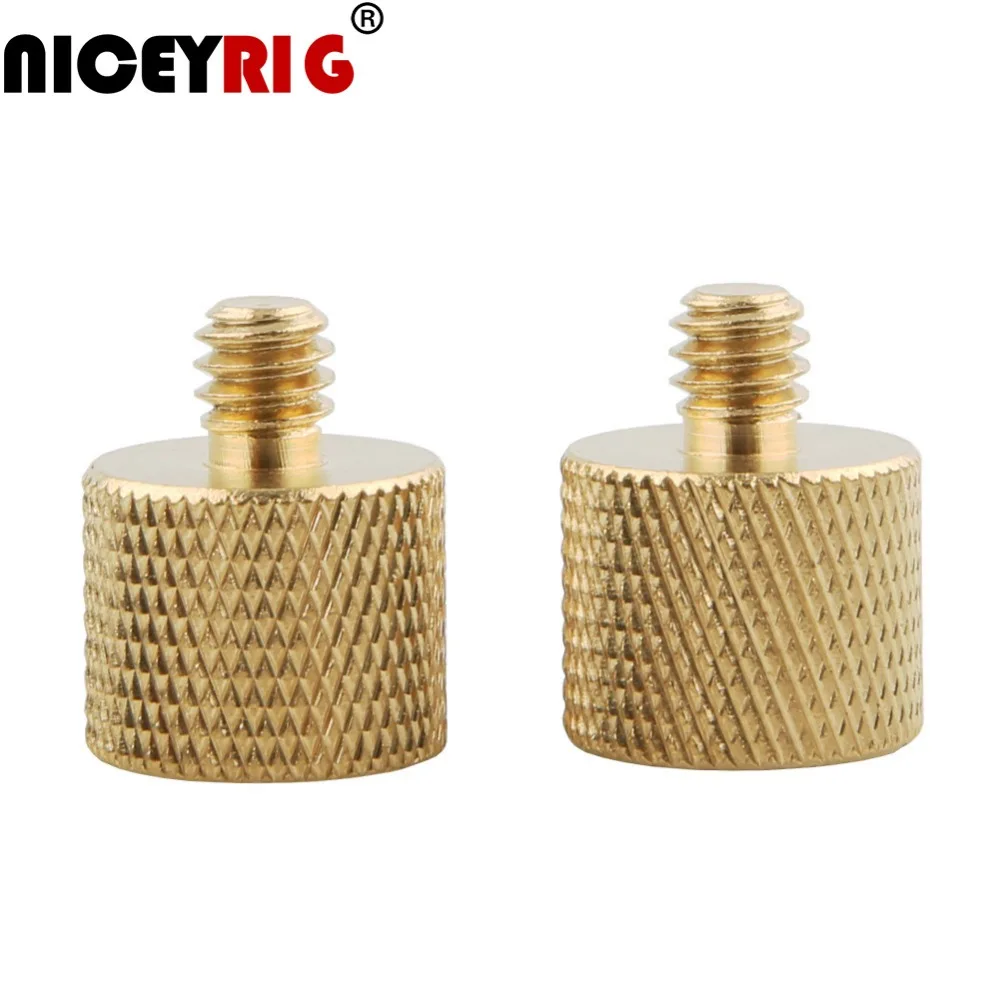 

NICEYRIG Male 1/4" to Female 3/8" Screw Microphone Bracket Screw Receiver Male 1/4" to Female 3/8" Camera Rig (2 Pieces a Pack)