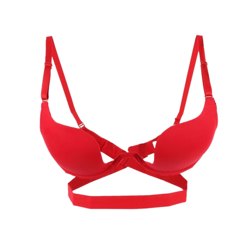 Women Bra Low Cut Women Sexy Bra Backless Convertible Seamless Seamless U Shaped Push-up Bra Comfortable Underwear