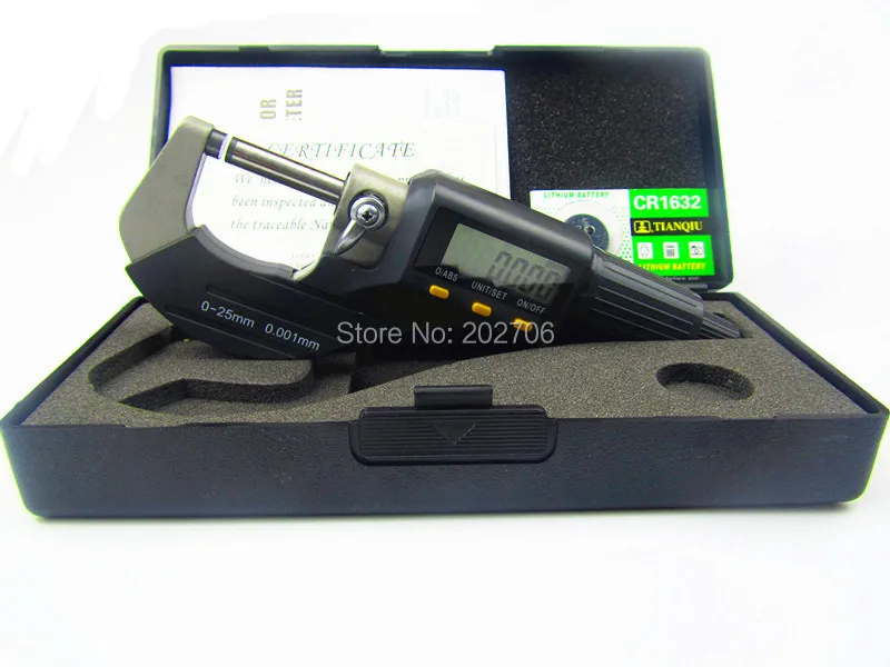 Electronic Outside Micrometer 0-25mm 25-50mm 50-75mm 75-100mm 0.001 mm Digital Micrometer Gauge Meter Micrometer Measuring Tools