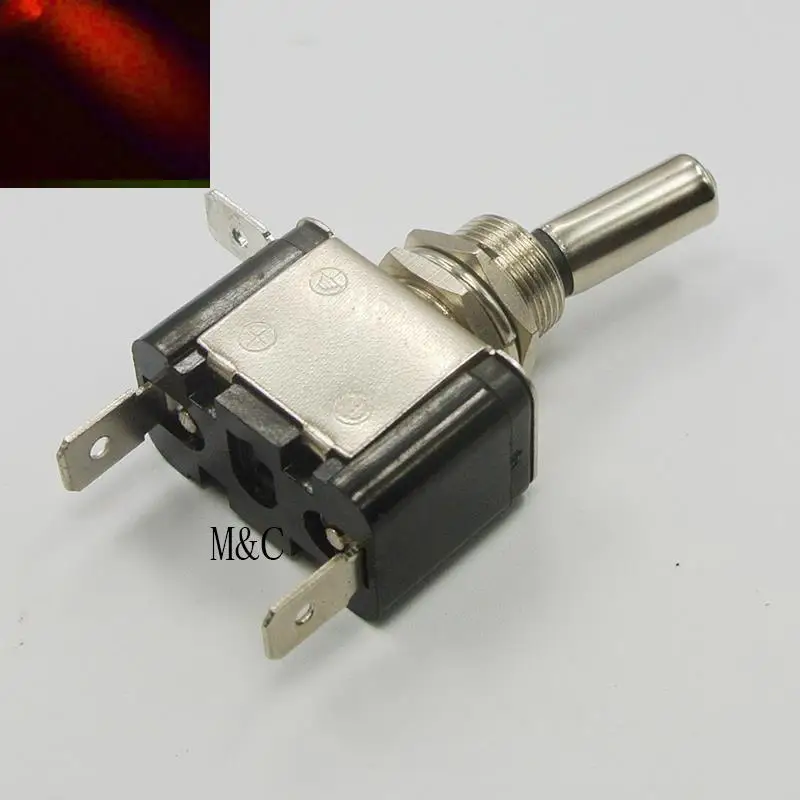 Red LED Light Toggle Switch Rocker 12V 20A ON/OFF SPST Car Truck Boat ATV