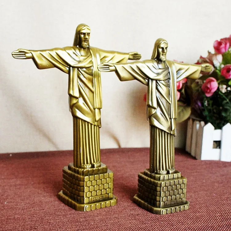 Metal crafts Creative handicraft furnishing articles Catholic gift Brazil like Jesus, Decoration Crafts,Figurines & Miniatures