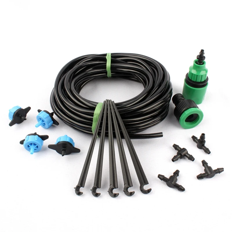 

10m 4/7mm Hose Pressure Compensating Emitter Automatic Plant Garden Watering Kit Gardening Drip Watering Irrigation System