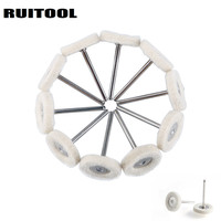 RUITOOL Abrasive Polishing Wheels Wool Felt Buffing Pad Abrasive Brush For Wood Metal Dremel Rotary Tool Accessories 25*3mm