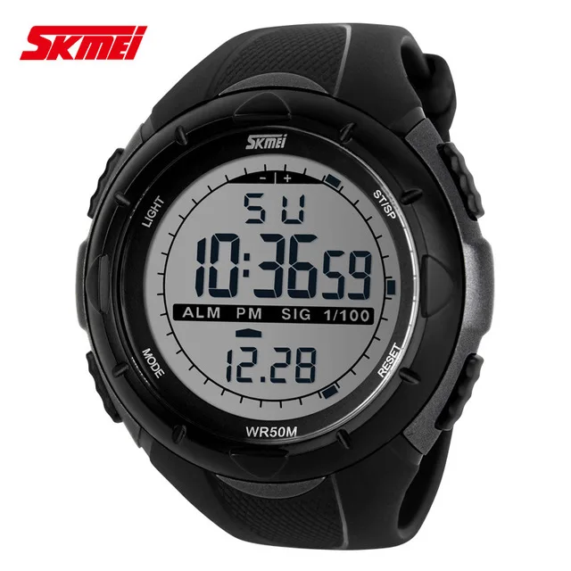 

SKMEI 1025 Men Sports Watches Countdown Double Time Watch Alarm Chrono Digital Wristwatches 50M Waterproof Relogio Masculino