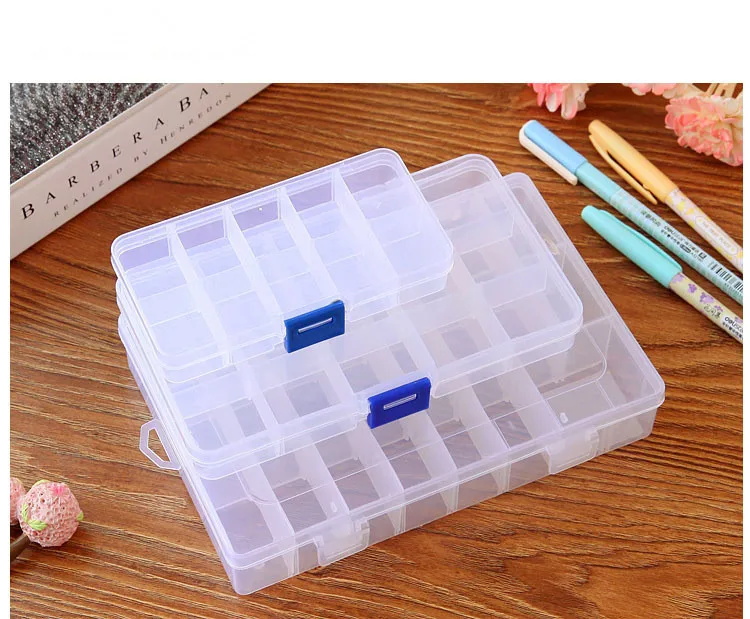 1PC 10 15  Compartments Plastic Pill Cases Jewelry Candy Storage Box Vitamin Medicine Pill Box Storage Case Container NH 006