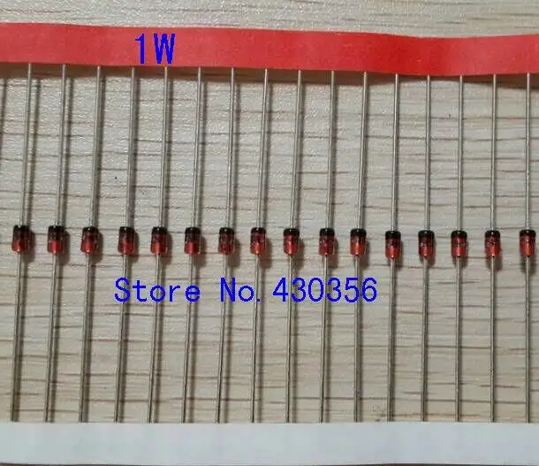 100pcs 1W Zener diodo DO-35 1N4742A 12V 1N4741A 11V 1N4740A 10V 1N4739A 9V1 1N4738A 8V2 1N4737A 7V5 1N4736A 6V8