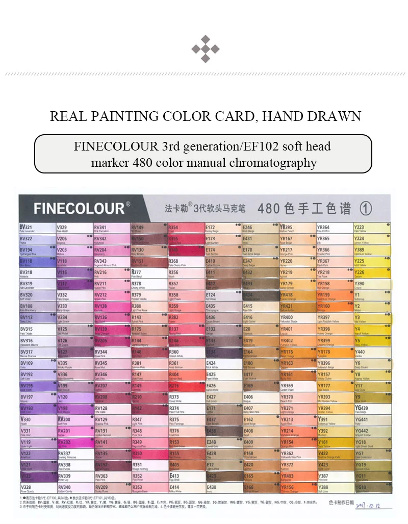 FINECOLOUR Handbemalte Marker EF100/EF101/EF102 Kunstmarker-Set, Doppelkopf, öliger Skizzenstift auf Alkoholbasis, Kunstmalzubehör – Detail 17