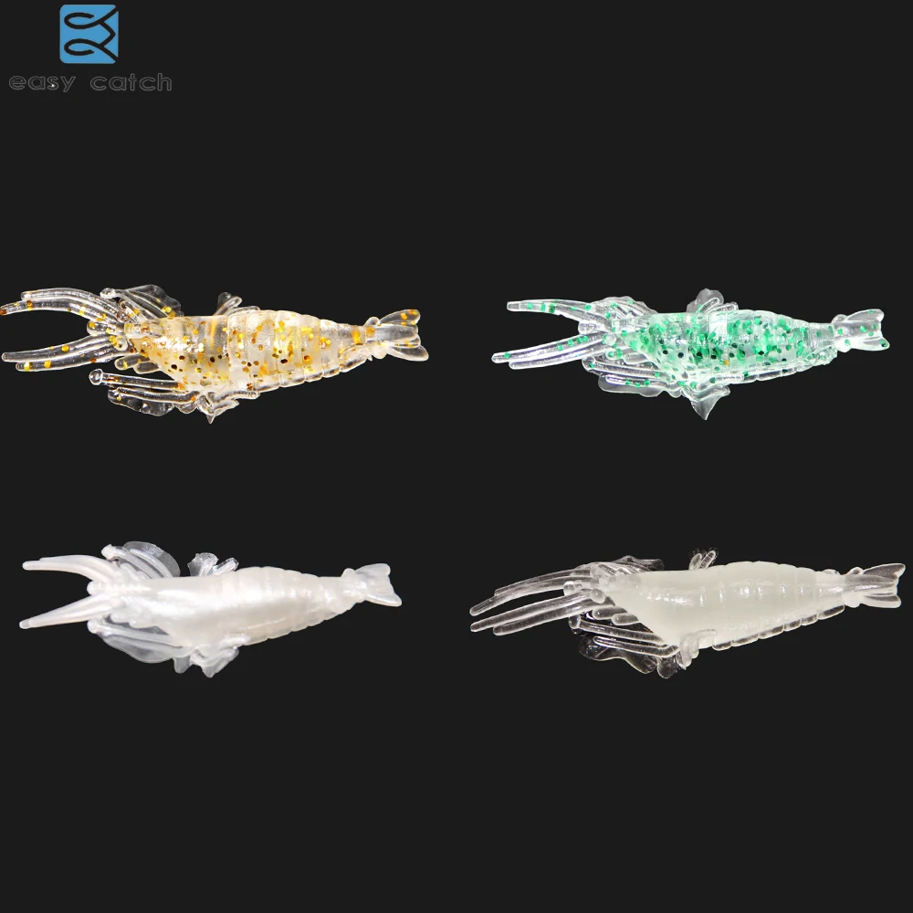 

Easy Catch 20 шт./пакет 5 см искусственные приманки Креветки мягкие рыболовные приманки мягкие приманки креветки 4 цвета