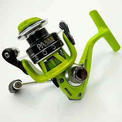 Paleamon BD500/650 pocket mini spinning fishing reel palm size colorful metal spool ice fish wheel green red raft fishing wheel
