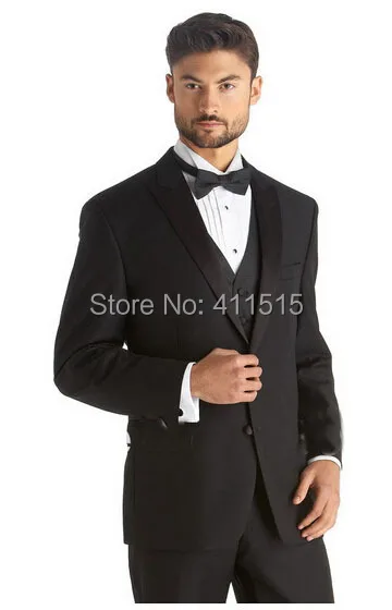 

Custom New Style Groom Tuxedos/Notch Collar Groomsmen Men Wedding Suits/business suits/wedding dres suits(Jacket+Pants+Vest