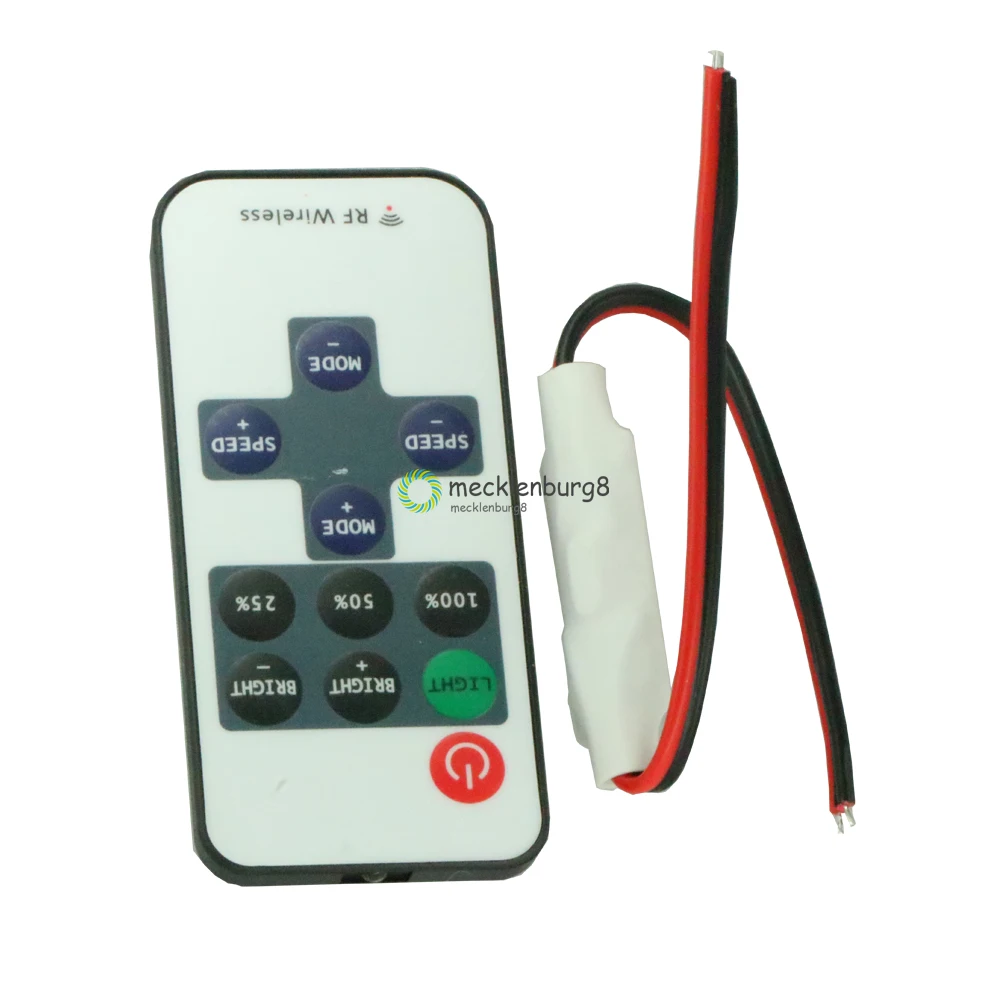 12V RF Wireless Remote Control Linear LED Dimmer 10 Levels Bright Speed ​​LED Automatic Light Turn-On Module Voltage Regulator D