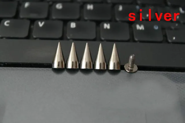 50sets 7*14mm Bronze Alloy Rivet Punk Rock Bullet Spikes and Studs For Clothing Cone Spike DIY Rivets Leather craft