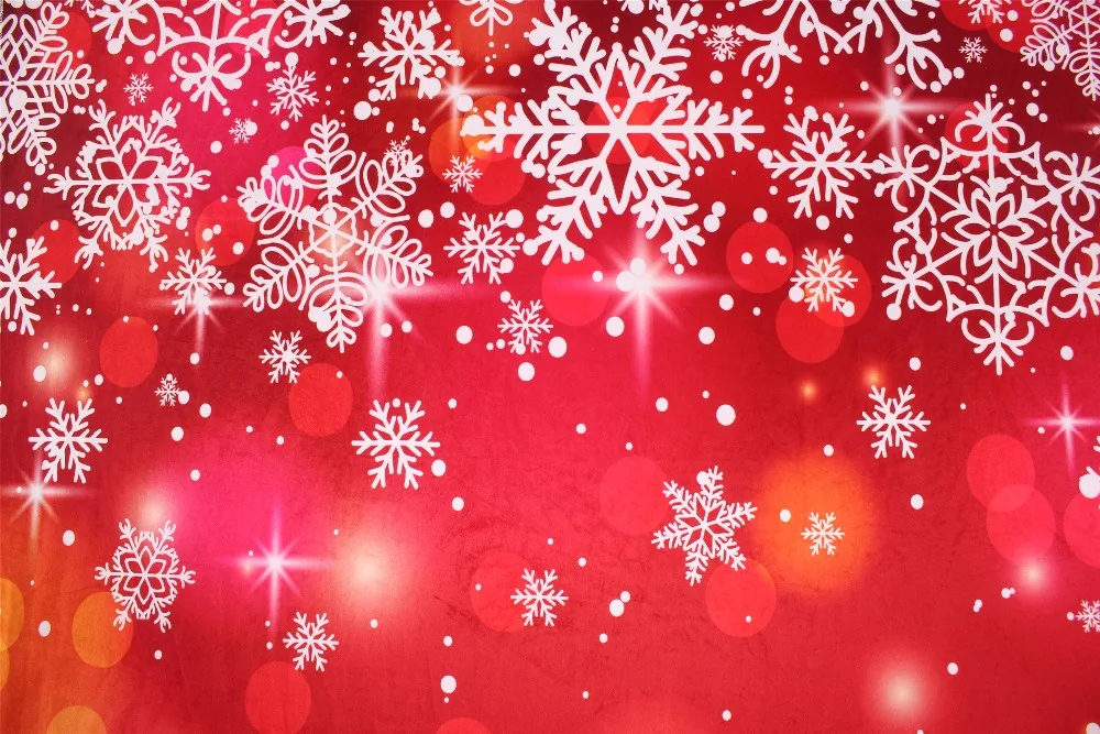 Винтажные Красные Рождественские фоны для фотосъемки рождественские украшения для дома снежинки хлопковые моющиеся студийные фоны