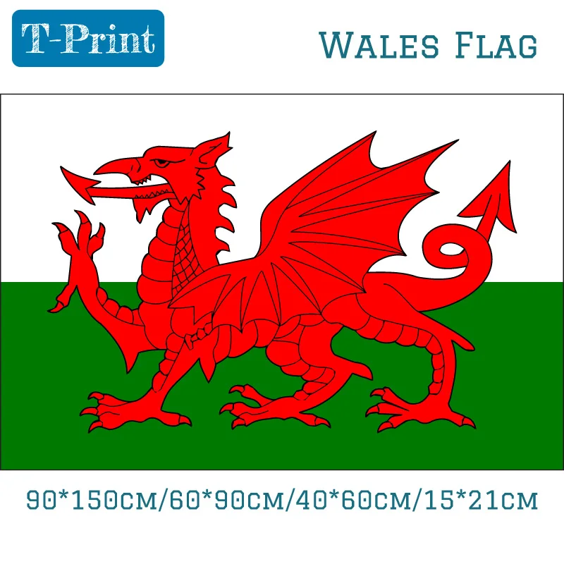 

90*150cm/60*90cm/40*60cm/15*21cm Wales National Flag banner Home Decoration Celebration For Parade Football