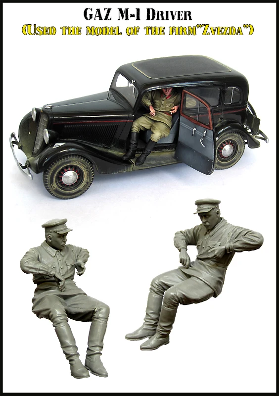 1/35 Resin Figure Model Kit GAZ M-1 DRIVER(USED THE MODEL OFTHE FIRM\