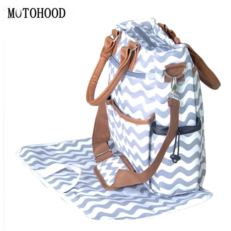 

MOTOHOOD Baby Diaper Bag For Mom Fashion Mummy Maternity Nappy Bag Waterproof Large Capacity Baby Bag Organizer 33*35*15cm