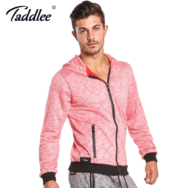 Taddlee brand Hoodies Men Zipper Jacket Sportswear Oversized Sweatshirt Long Sleeve Men's T Shirt Cotton Stretch Training