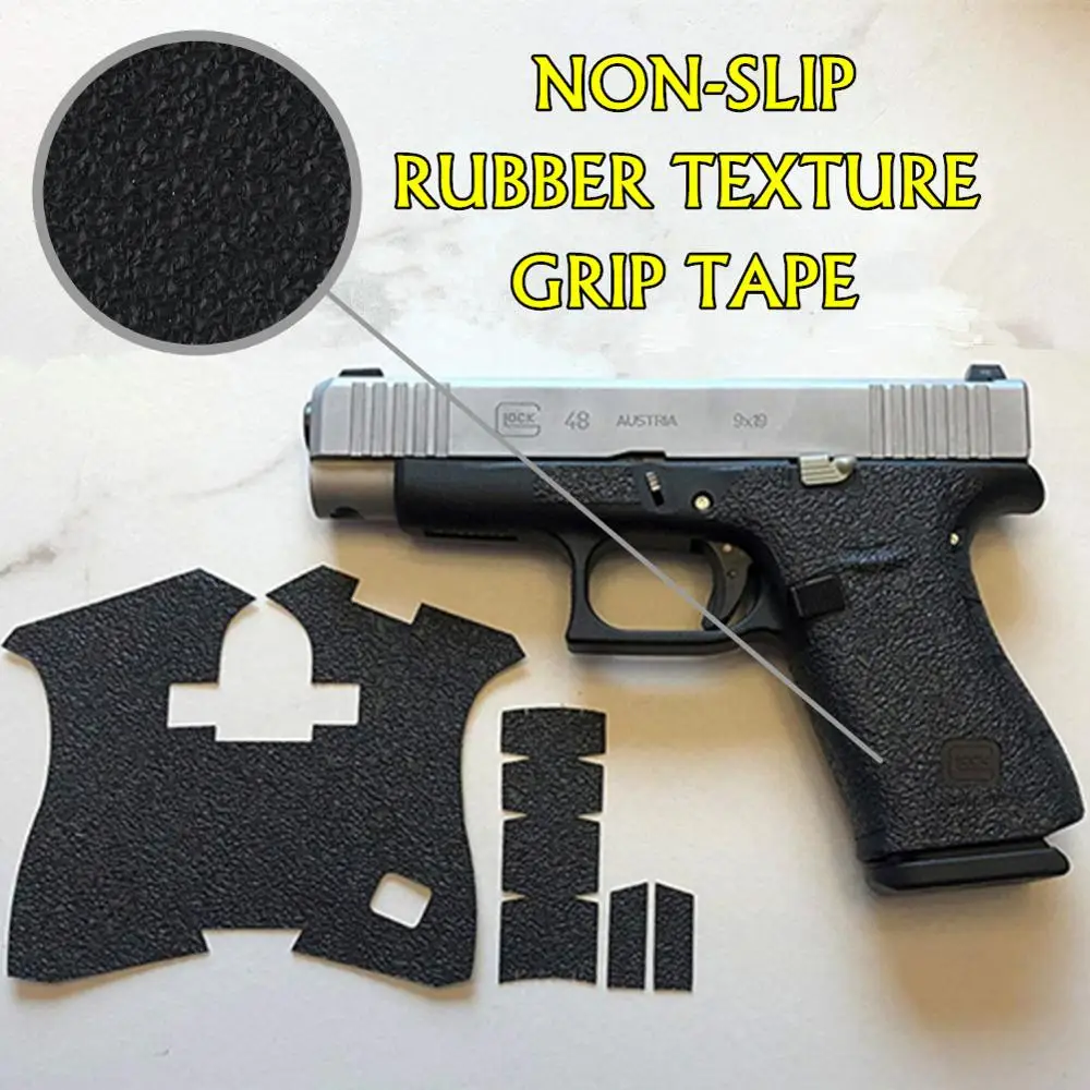 Non-slip Texture Rubber Grip Wrap Tape for Gen 1 2 3 4 5 Glock 17 19 20 23 25 26 34 40 42 43 43X 48 Pistol Gun adhesive