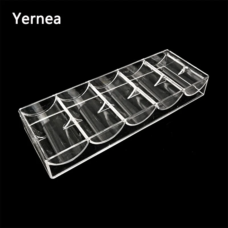 

Yernea High-quality Poker Chips Box Set Texas 100Pcs Chip Box Acrylic Transparent Portable Baccarat Tray Casinos No cover