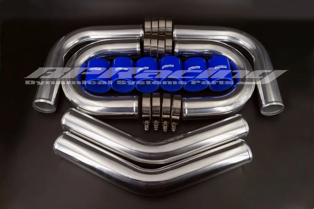 

2.36" INCH / OD 60mm THICKNESS 2MM TURBO INTERCOOLER PIPE / ALUMINUM PIPING + T-CLAMPS