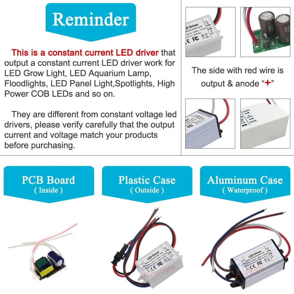 6W 7W 8W 9W 10W LED Driver Lighting Transformer 300mA 450mA 600mA 900mA Power Supply Adapter For LED COB Spotlight