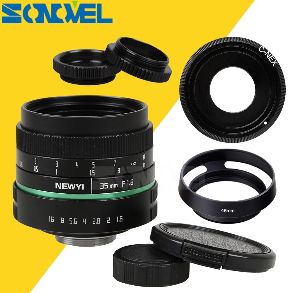 Ультрапрозрачный 35 мм f1.6 APS-C CCTV TV объектив II + C крепление для SONY E Mount A6500 A6300 A6100 A6000 NEX-7 NEX-6 NEX Series камера