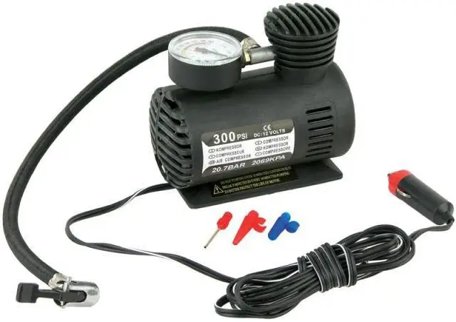 Portable Mini Auto Air Compressor with Car Charger,Inflator Pumps For Car/Toy/Ball/Bicycle (DC 12V/10~250PSI)