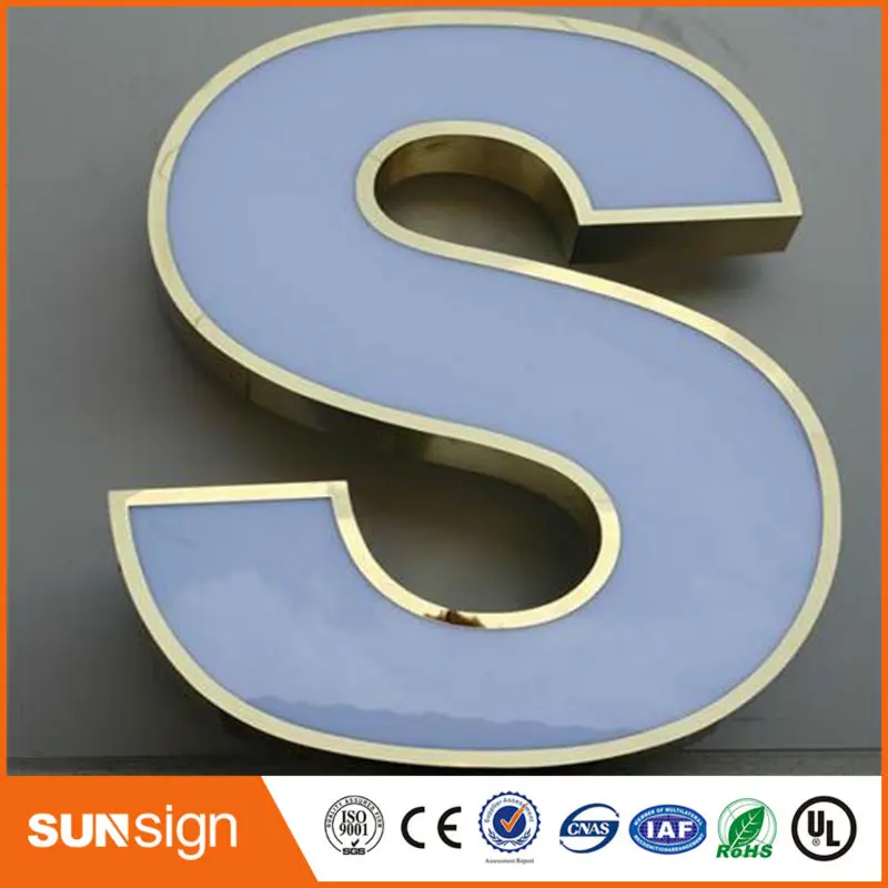 Letrero con letras led 3d, diseño personalizado para puerta delantera, frontlit