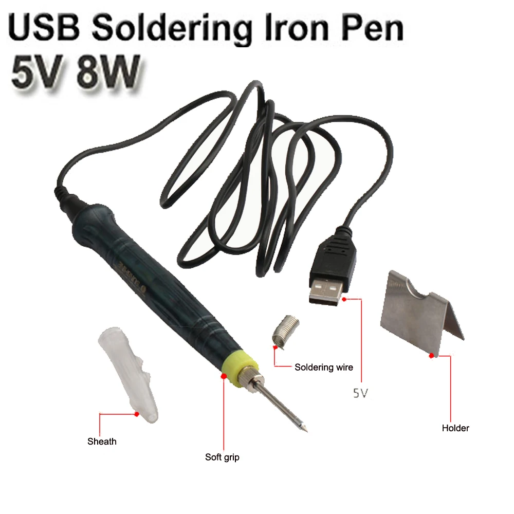 مصغرة USB سبيكة لحام كهربائي 5 فولت 8 واط محطة لحام مجموعات