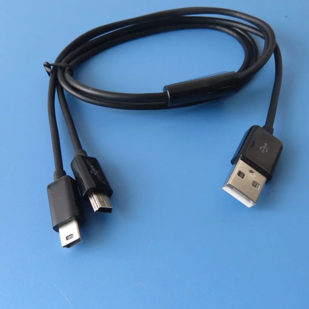 1m 3ft المزدوج مصغرة USB الفاصل كابل الطاقة 2 البسيطة USB الأجهزة في مرة واحدة