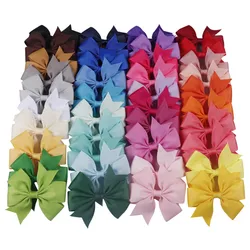 20pcs/lot Baby Girls Ribbon Bow Clips Hairpins Alligator Metal Hair Bows Clip Headwear Hairbows Hair Accessories