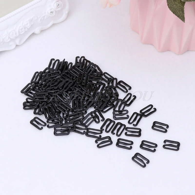 100pcs Metal Bra Lingerie Strap Adjuster Slider Hook Buckle Clip Sewing Craft Drop Shipping