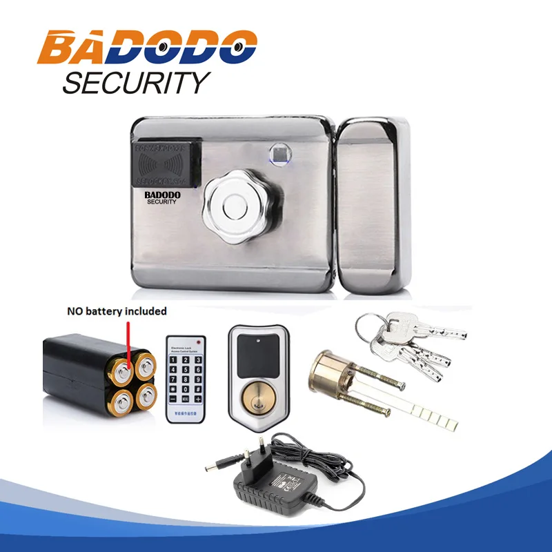 10 tags Electric lock & gate lock Access Control system Electronic integrated RFID Door Rim lock with IC reader 13.56MHZ