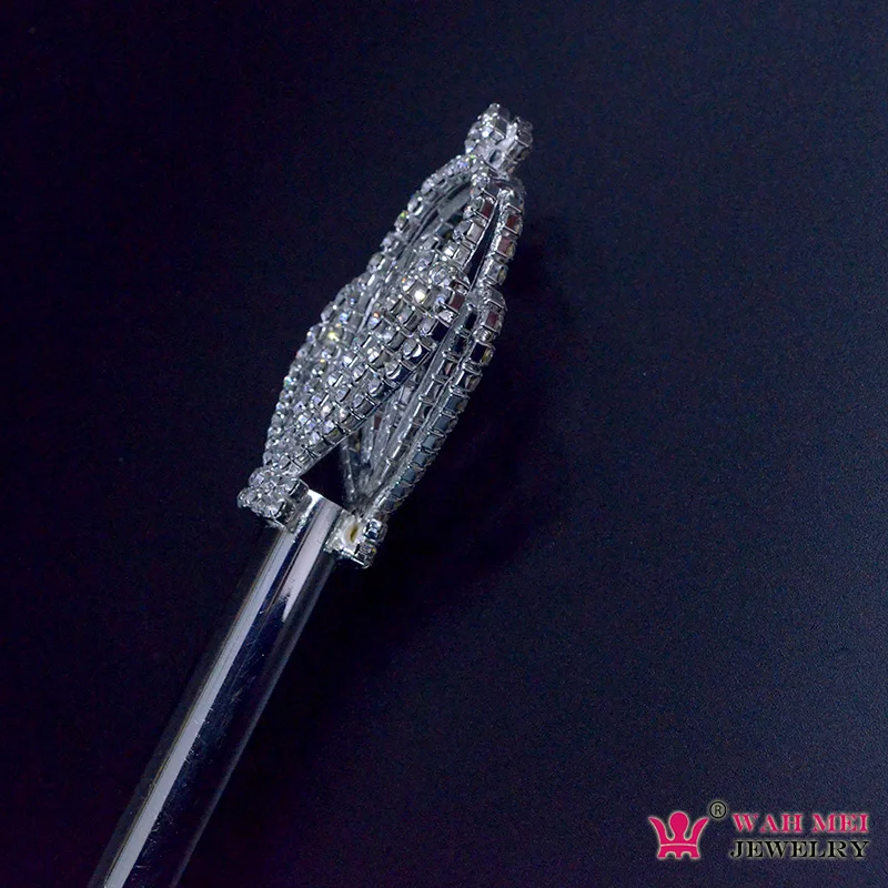 Scepter Rhinestone Crystal Double Side Fashion Jewelry Play Accessories Props Pageant Contest Crown Things Wands For Girls Sz027