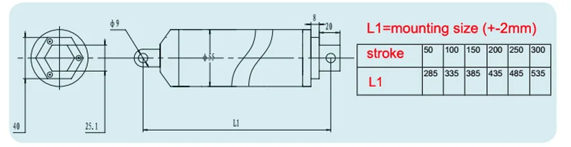 DC 50-250mm Stroke 2-10Inch Electric Linear Actuator 45-230mm/s 200N 20KG Load 12-36V DC High Speed Tubular Electric Motor