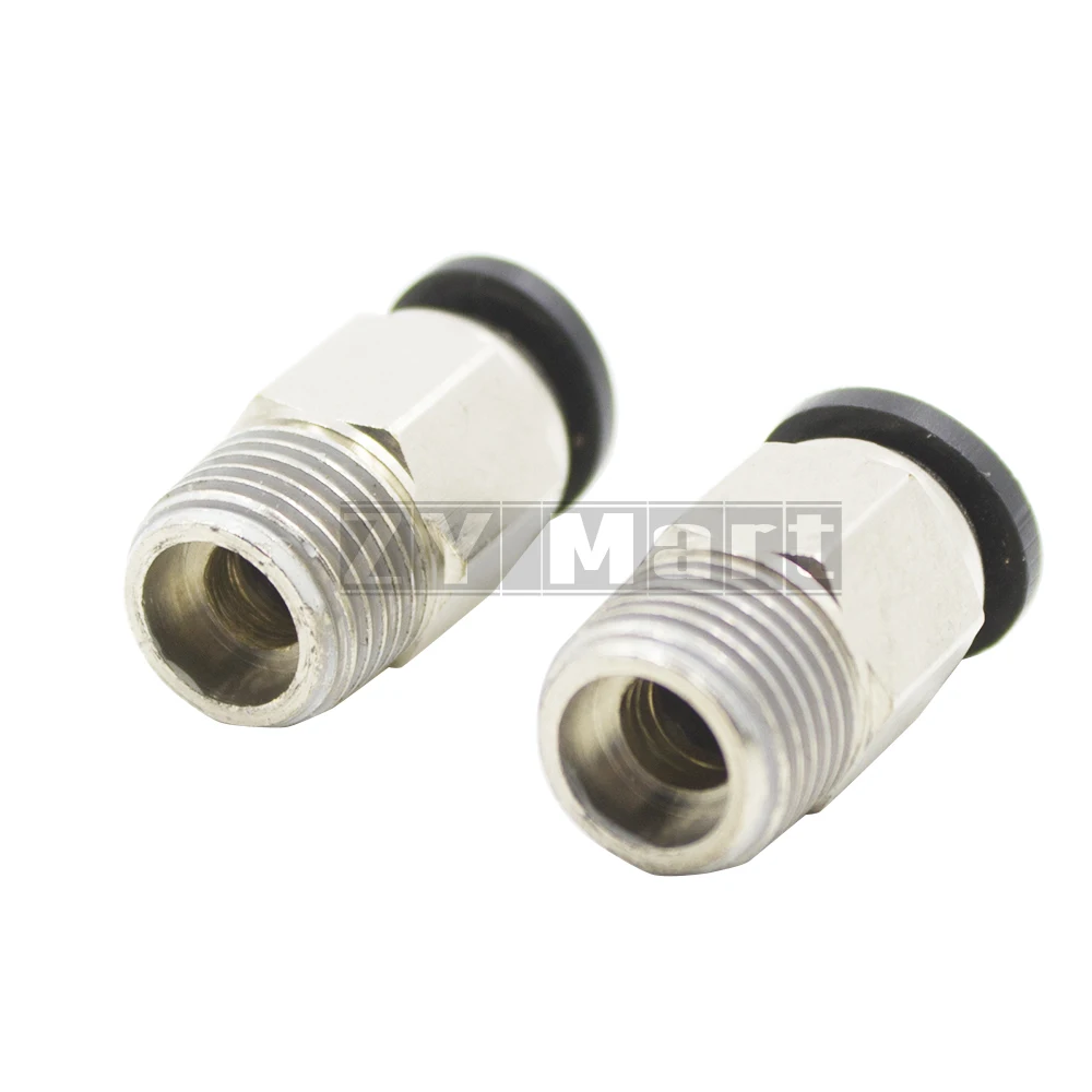 2PCS connettori pneumatici PC4-01 stampante 3D HOTEND j-head 3D V6 connettore testa calda a distanza estrusore alimentazione 3mm/1.75mm tubo PTFE