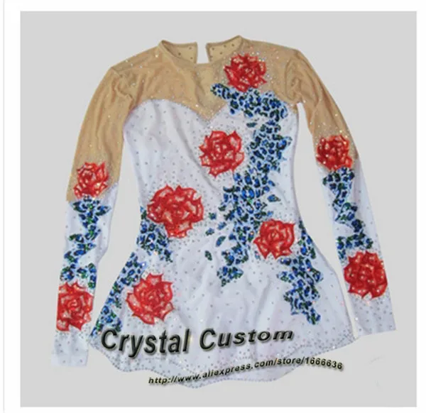 

Crystal Custom Child Figure Competition Dress Beautiful New Brand Vogue Figure Skating Dresses For Competition G2818