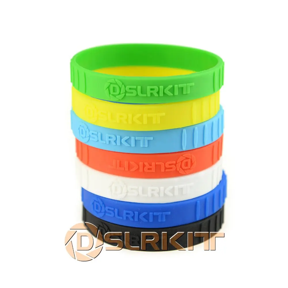 14pcs Mixed color silicone Rubber bracelet Wristbands SET for Camera Lens