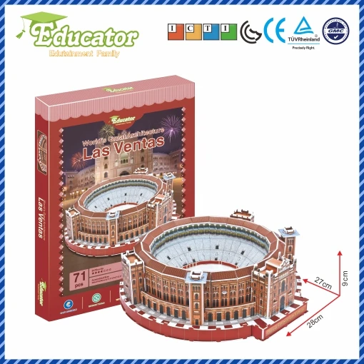 World Famous Architecture Spain 3D Puzzle Buliding Model LAS VENRAS DIY Puzzle Game Souvenir