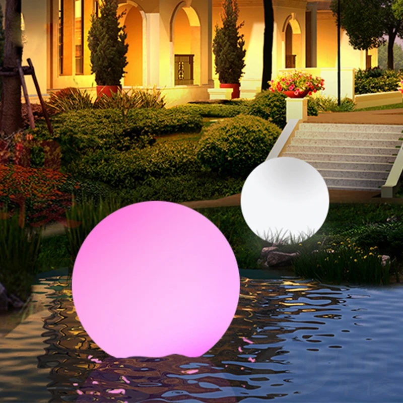 Remote Control Outdoor LED Garden Ball Lights Glowing Lawn Lamp Rechargeable Swimming Pool Wedding Party Holiday Decor