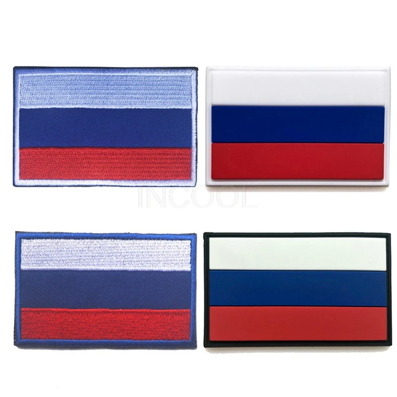 Embroidery/Rubber Patch Russia Russian Flag Patch Embroidered/PVC Patches For Jackets Backpack Cap