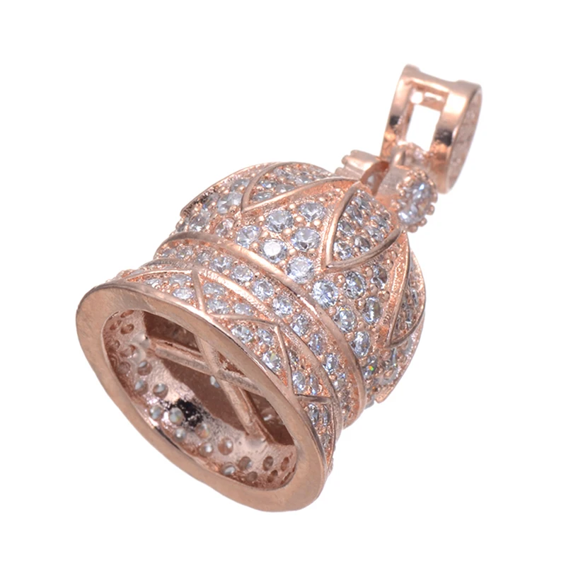 Fashion Micro Pave Jewelry Bijoux Zircon Crown Floating Charms For Jewelry Making Wholesale Craft Connectors Jewelry Findings