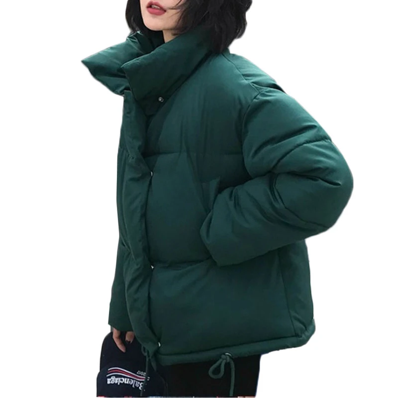 

New Women Korean Winter Coat Female Warm Down Cotton Jacket Short Women's Bread service Wadded Jackets Parkas Female Outwear