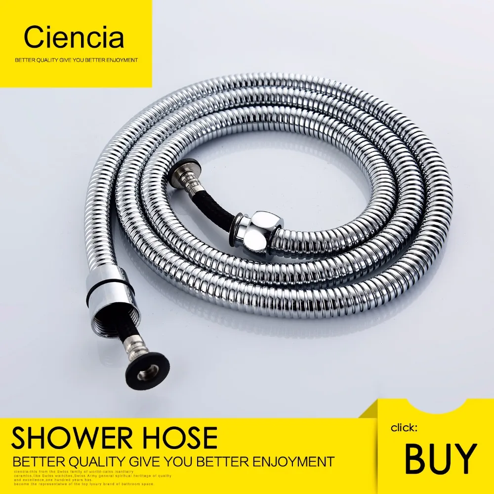 Ciencia SUS304 Stainless Steel Double Lock 1.5 2 2.5 3m Shower Hose with Brass Fitting for Handheld Shower and Shower Head